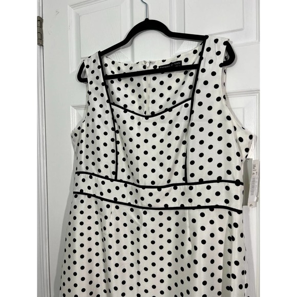 PRESTON & YORK A LINE SLEEVELESS POLKA DOTS DRESS SIZE 18 - Picture 2 of 9